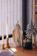 12" White Resin Mary Statue