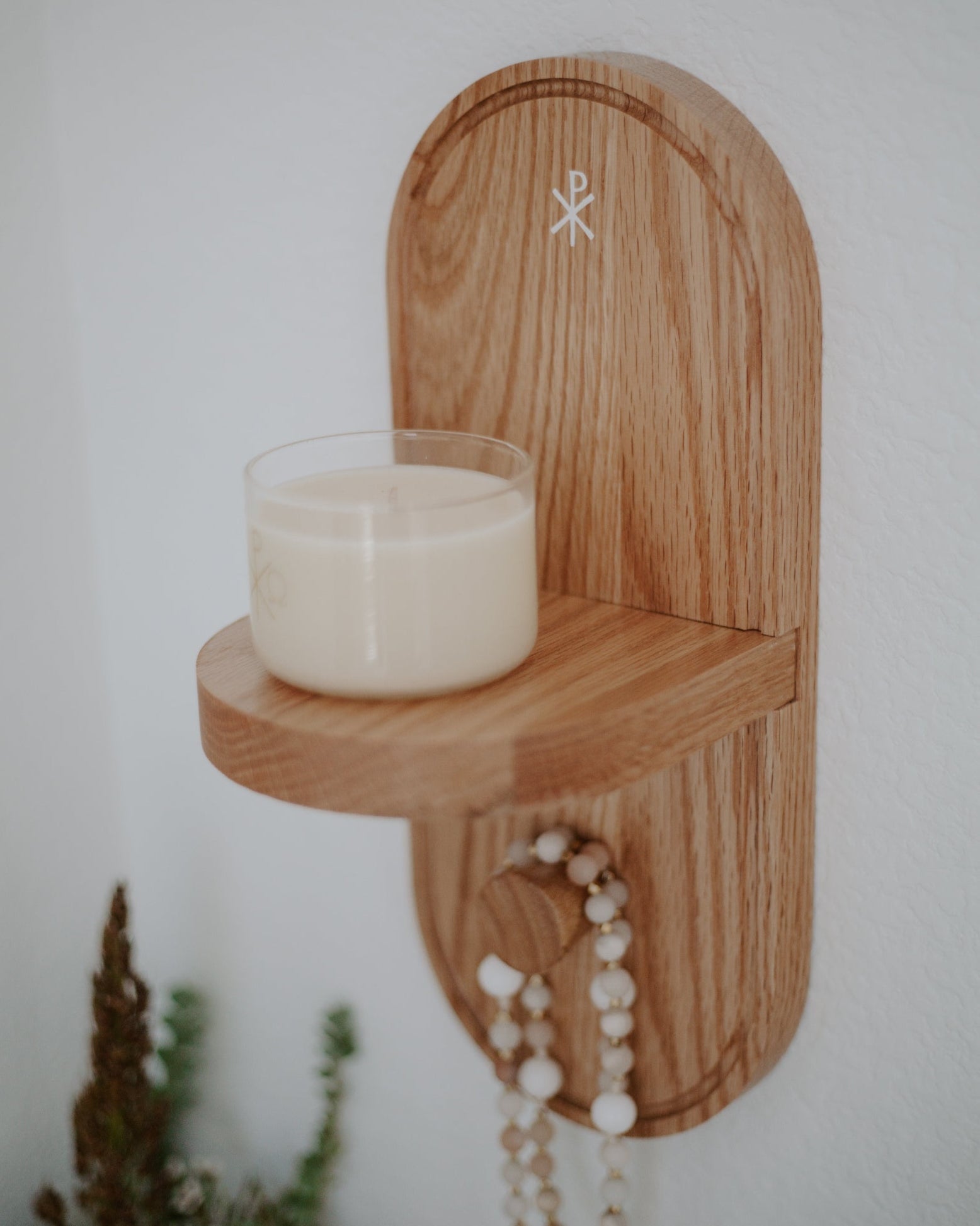 Rosary prayer shelf