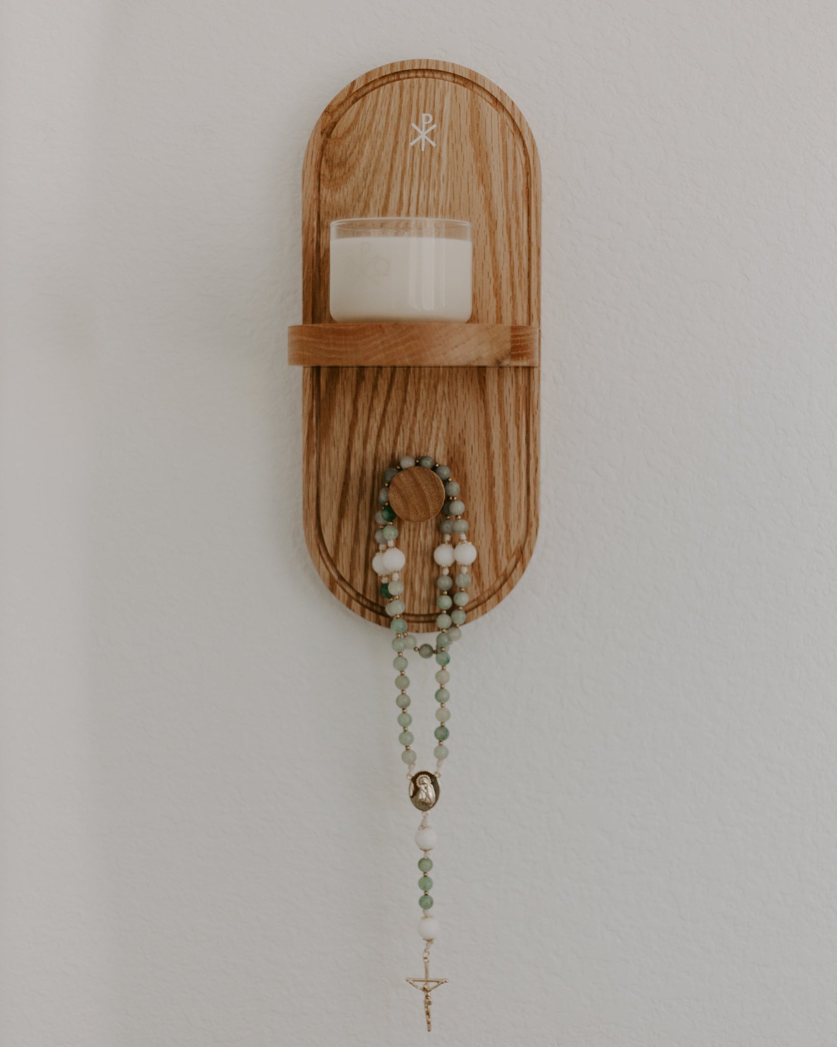 Rosary prayer shelf