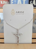 Men's stainless steel crucifix necklace