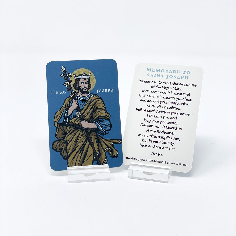 Men's St. Joseph prayer card, by Baritus Catholic