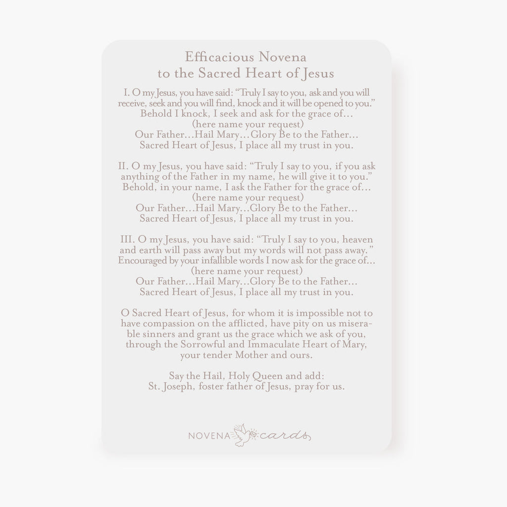 Sacred Heart of Jesus novena card