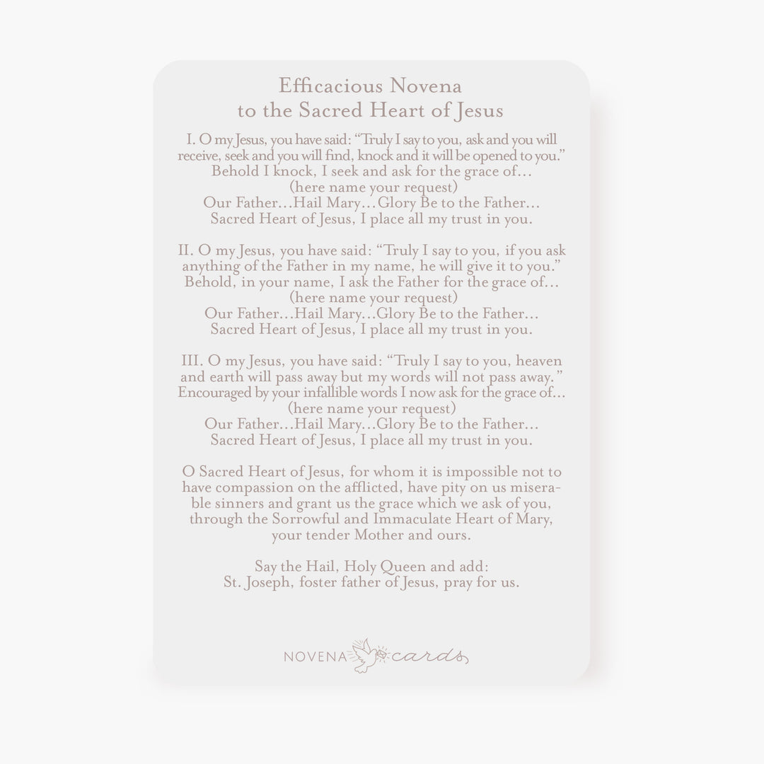 Sacred Heart of Jesus novena card