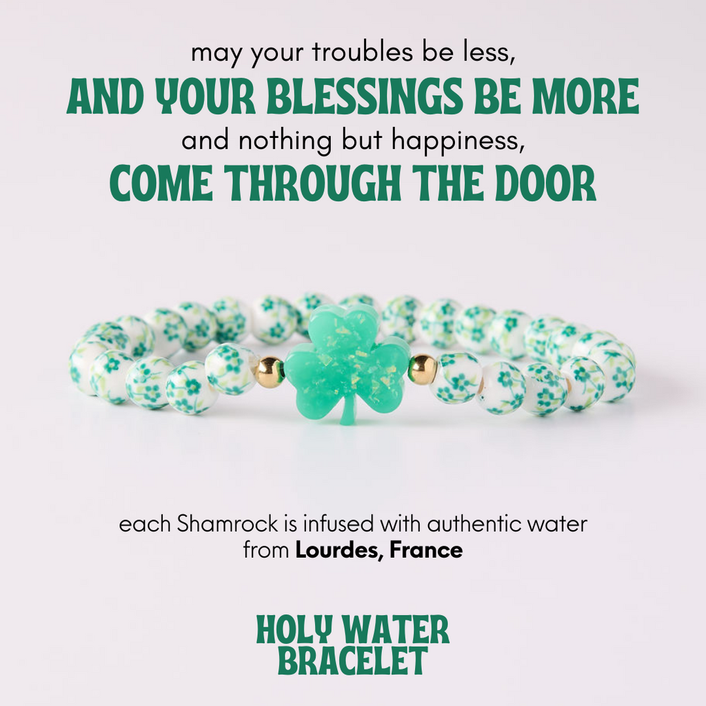 Holy Water porcelain Shamrock bracelet