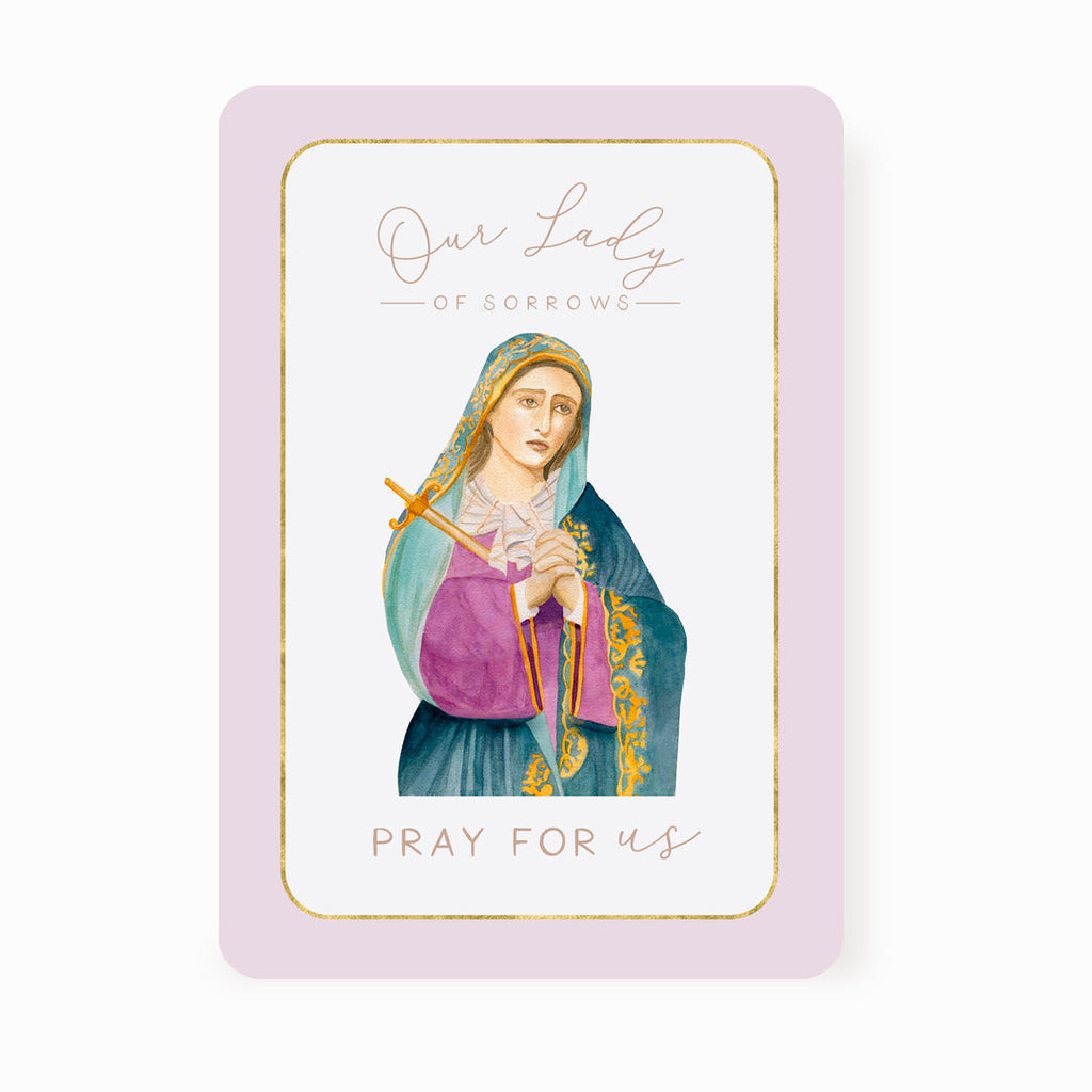 Our Lady of Sorrows prayer card