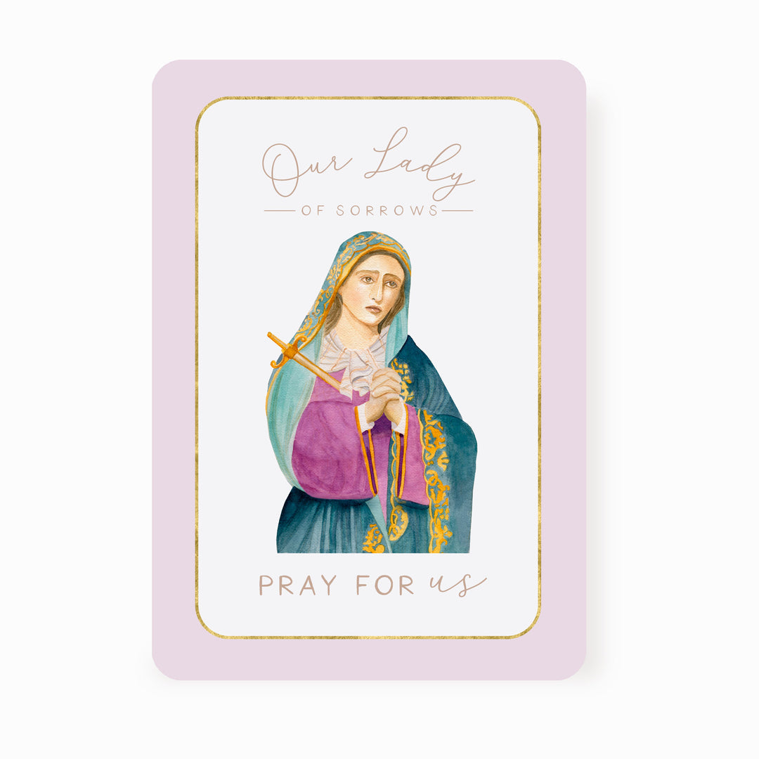 Our Lady of Sorrows prayer card