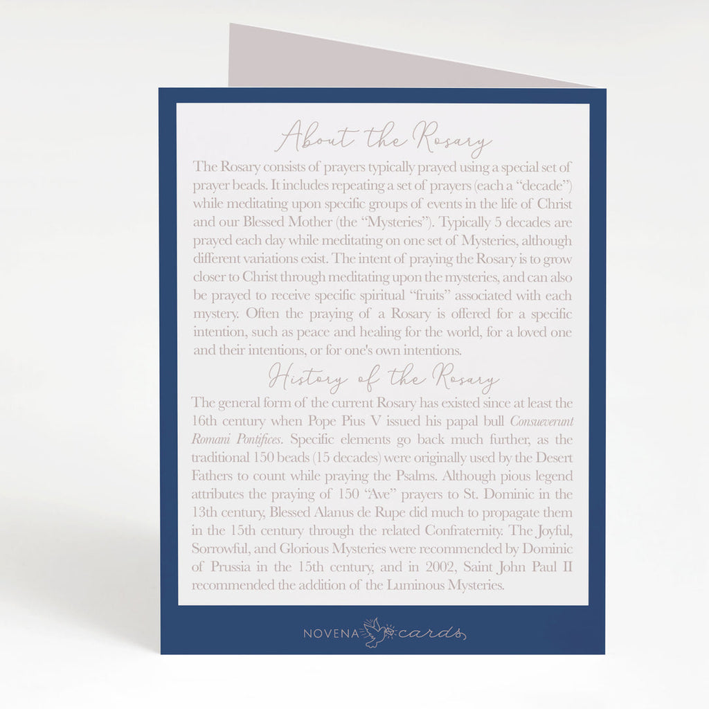 Rosary card (blue)