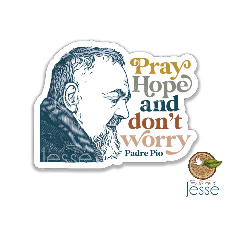 Padre Pio waterproof sticker
