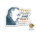 Padre Pio waterproof sticker