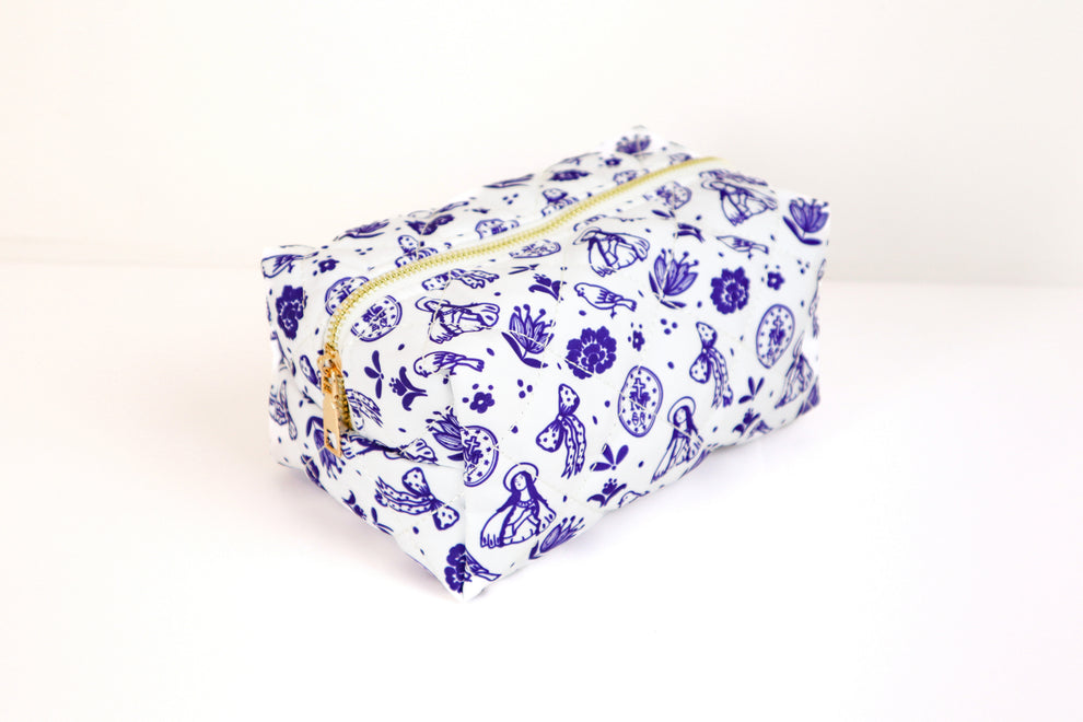 Marian quilted bag (blue/white)