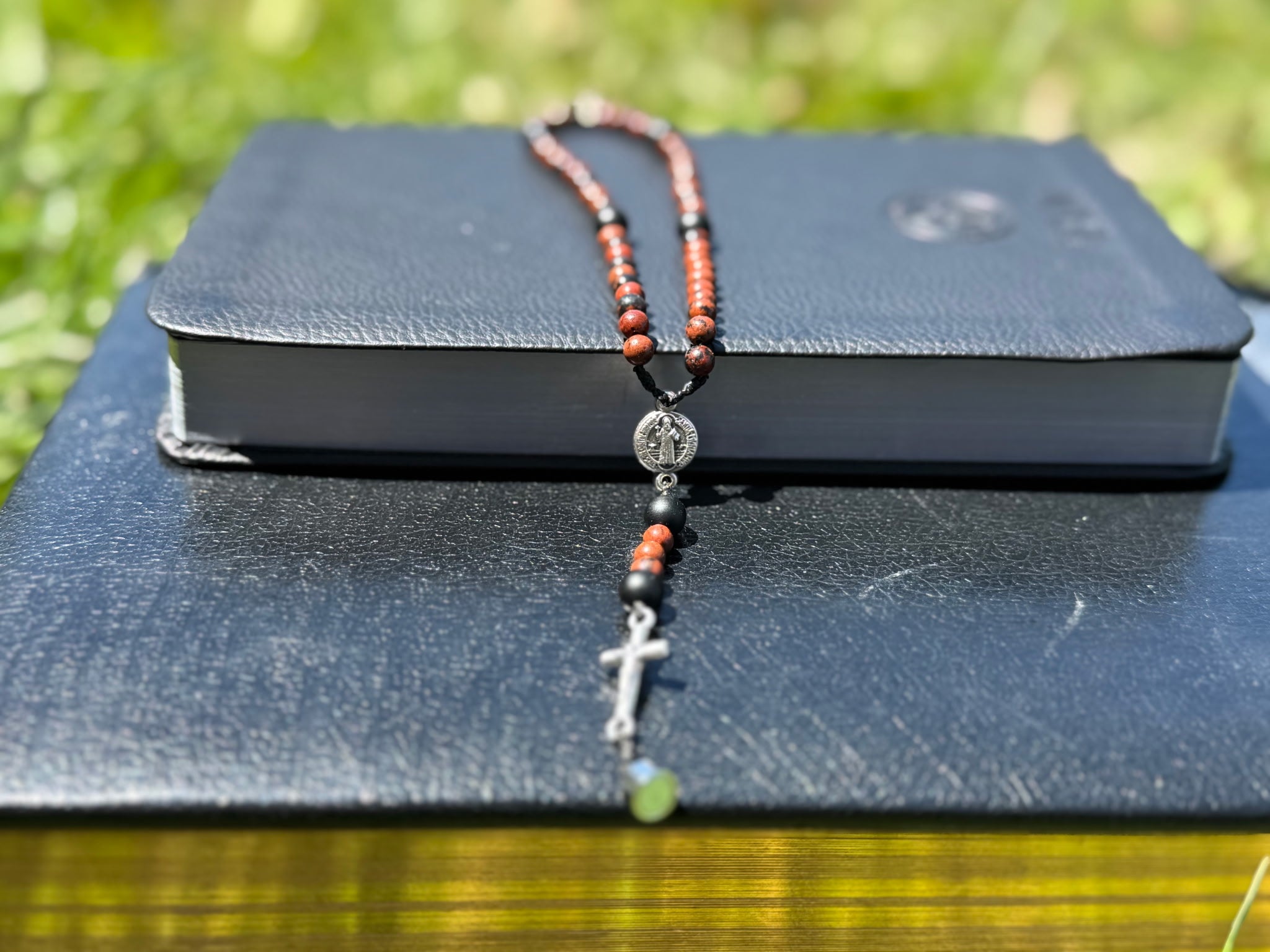 Men's magnetic rosary bracelet