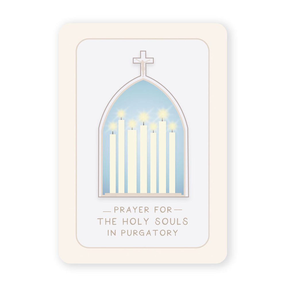 Holy Souls in Purgatory prayer card
