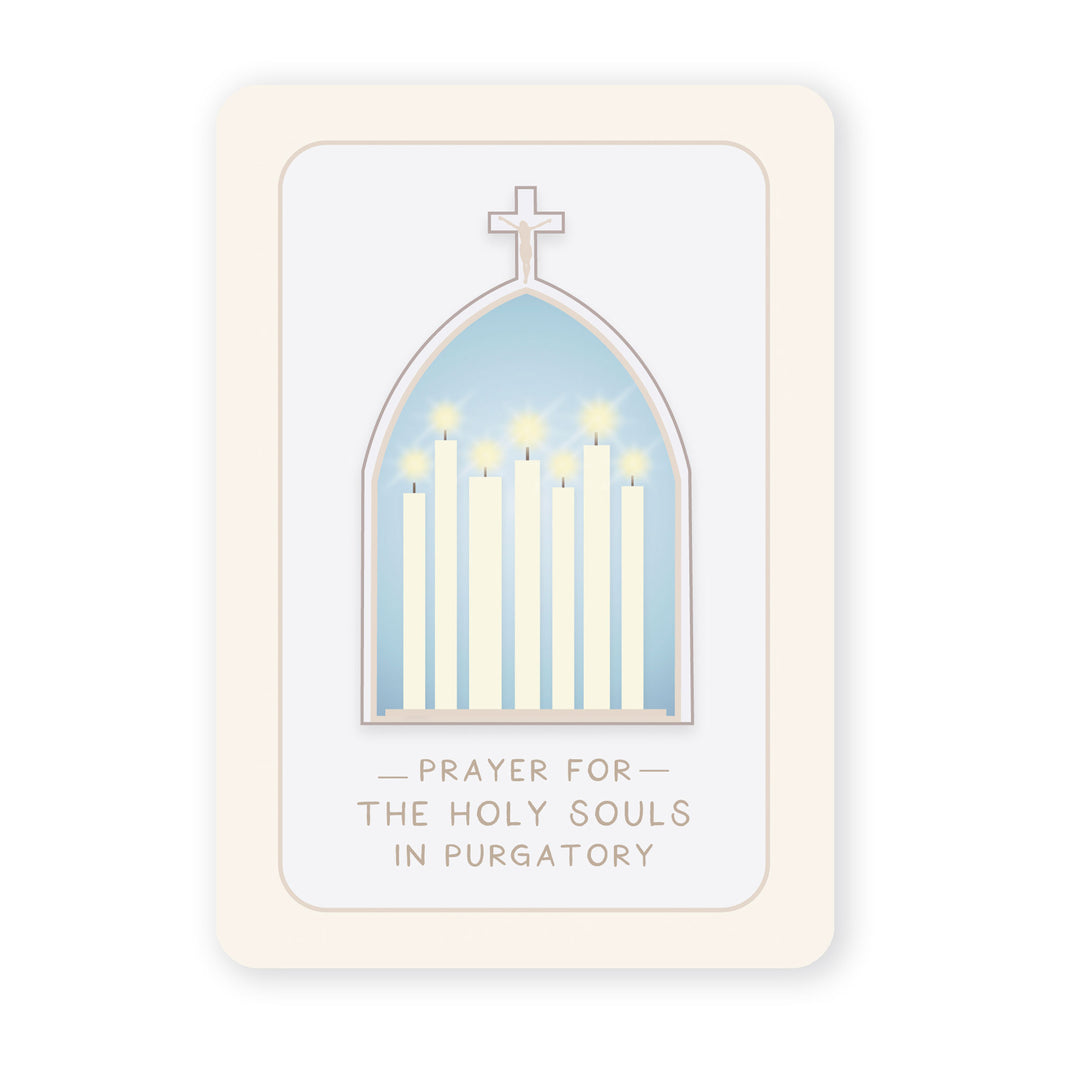 Holy Souls in Purgatory prayer card
