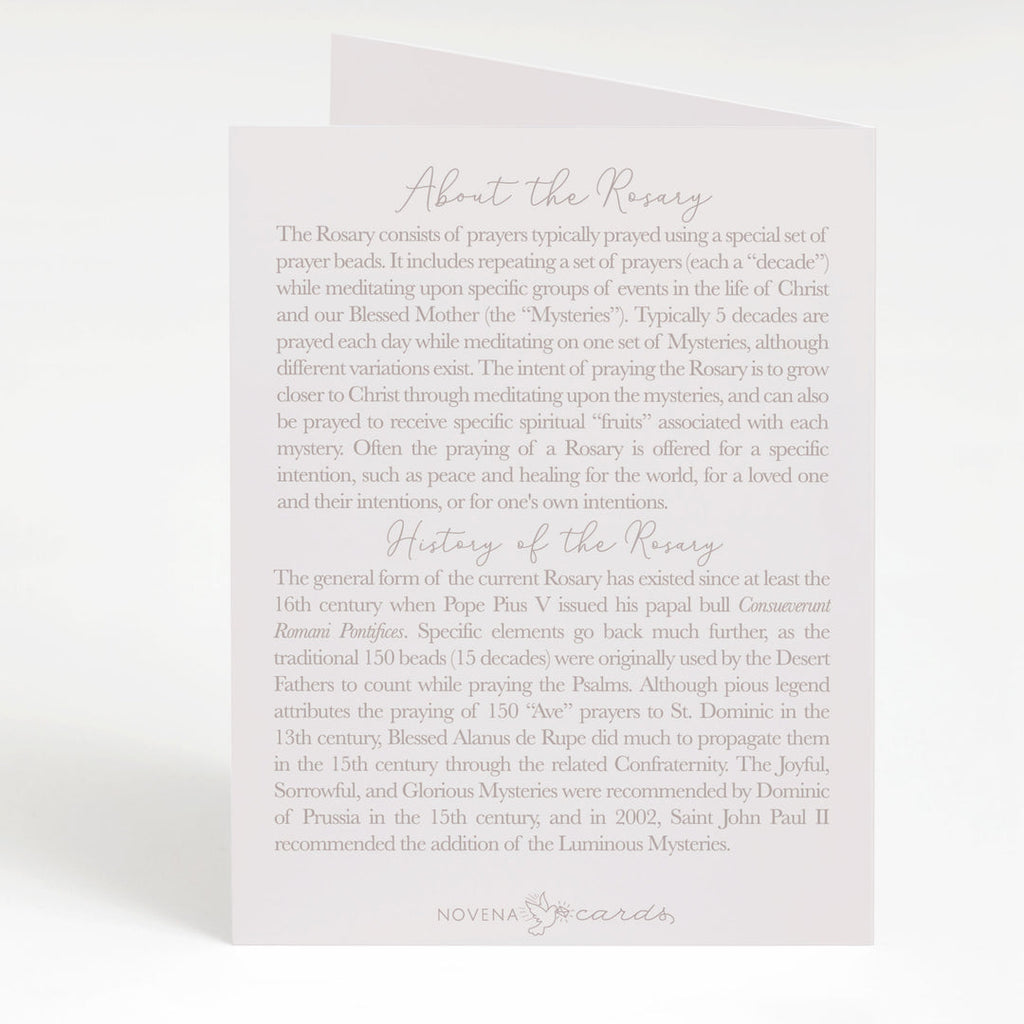 Rosary Card | Bouquet | Lilies