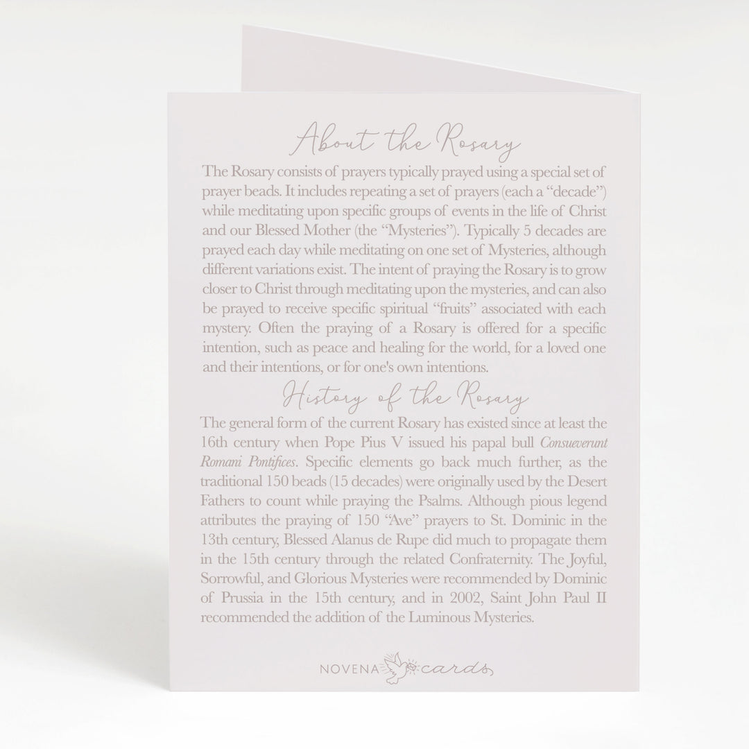 Rosary Card | Bouquet | Lilies