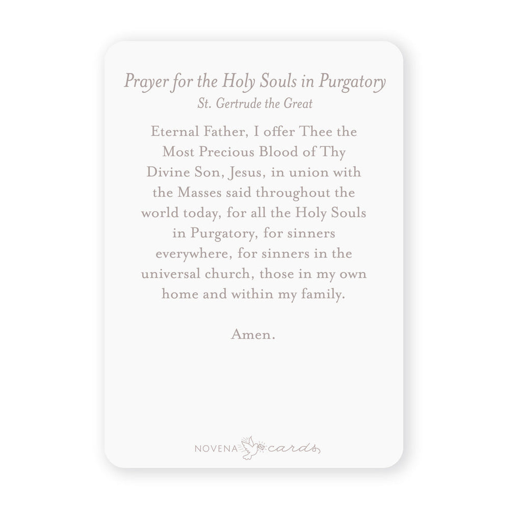 Holy Souls in Purgatory prayer card
