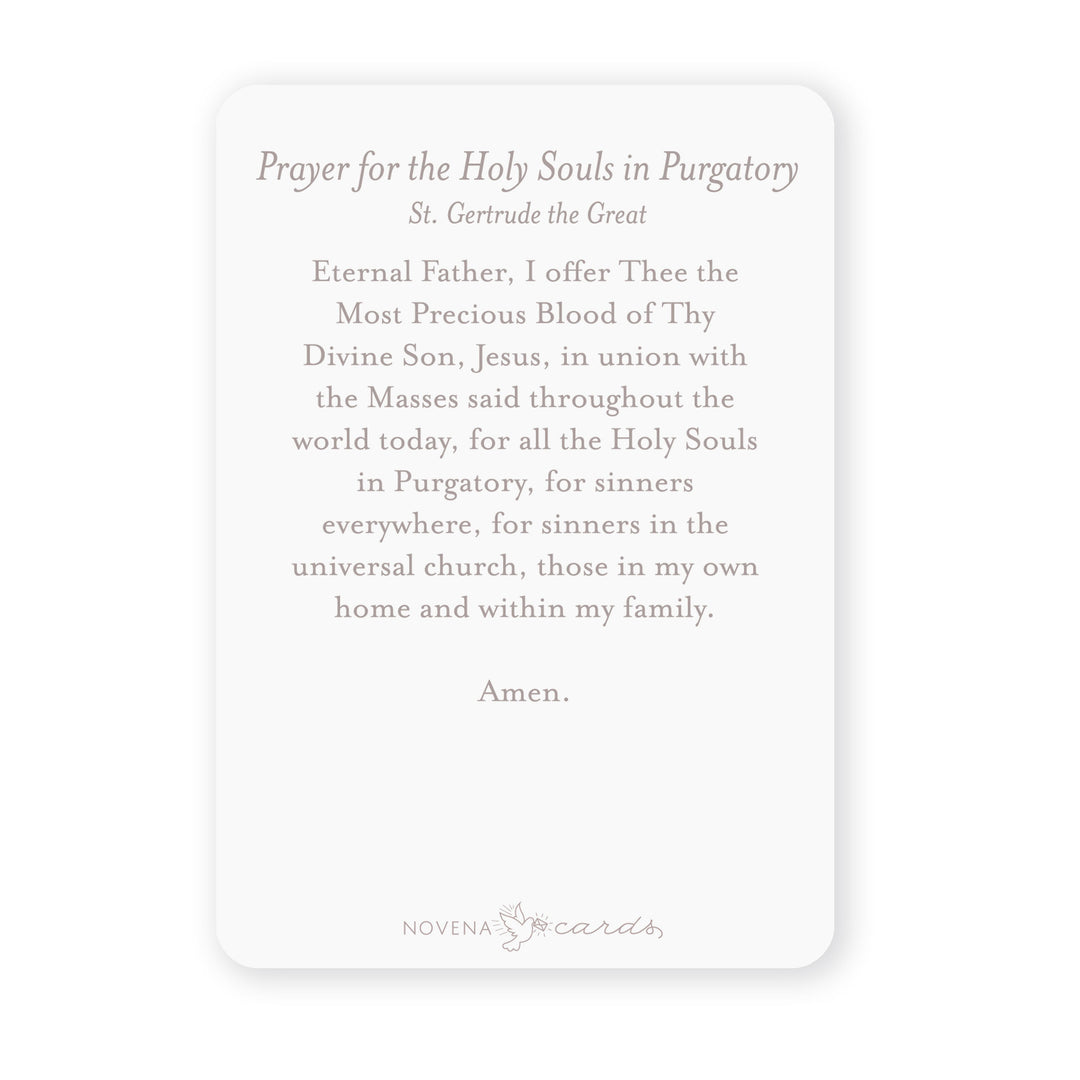 Holy Souls in Purgatory prayer card