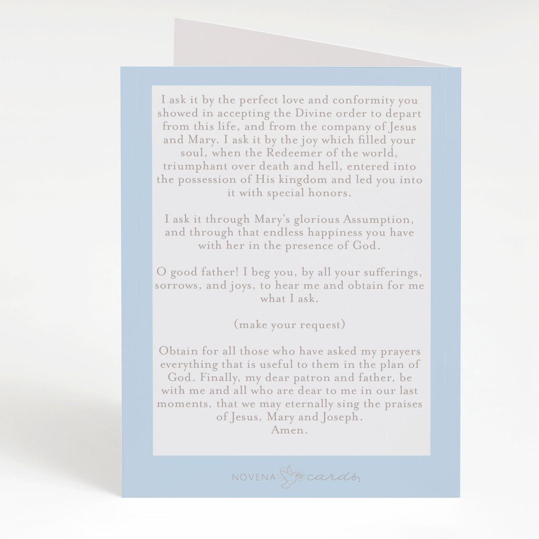 30 Day St. Joseph Novena prayer card