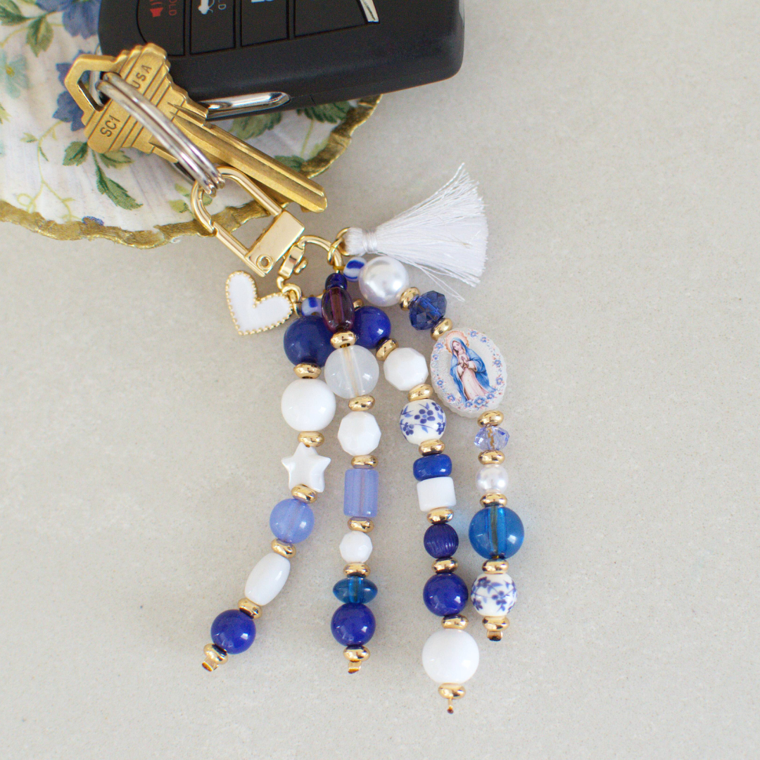 Holy Water Bracelets Miraculous Medal bag charm/keychain