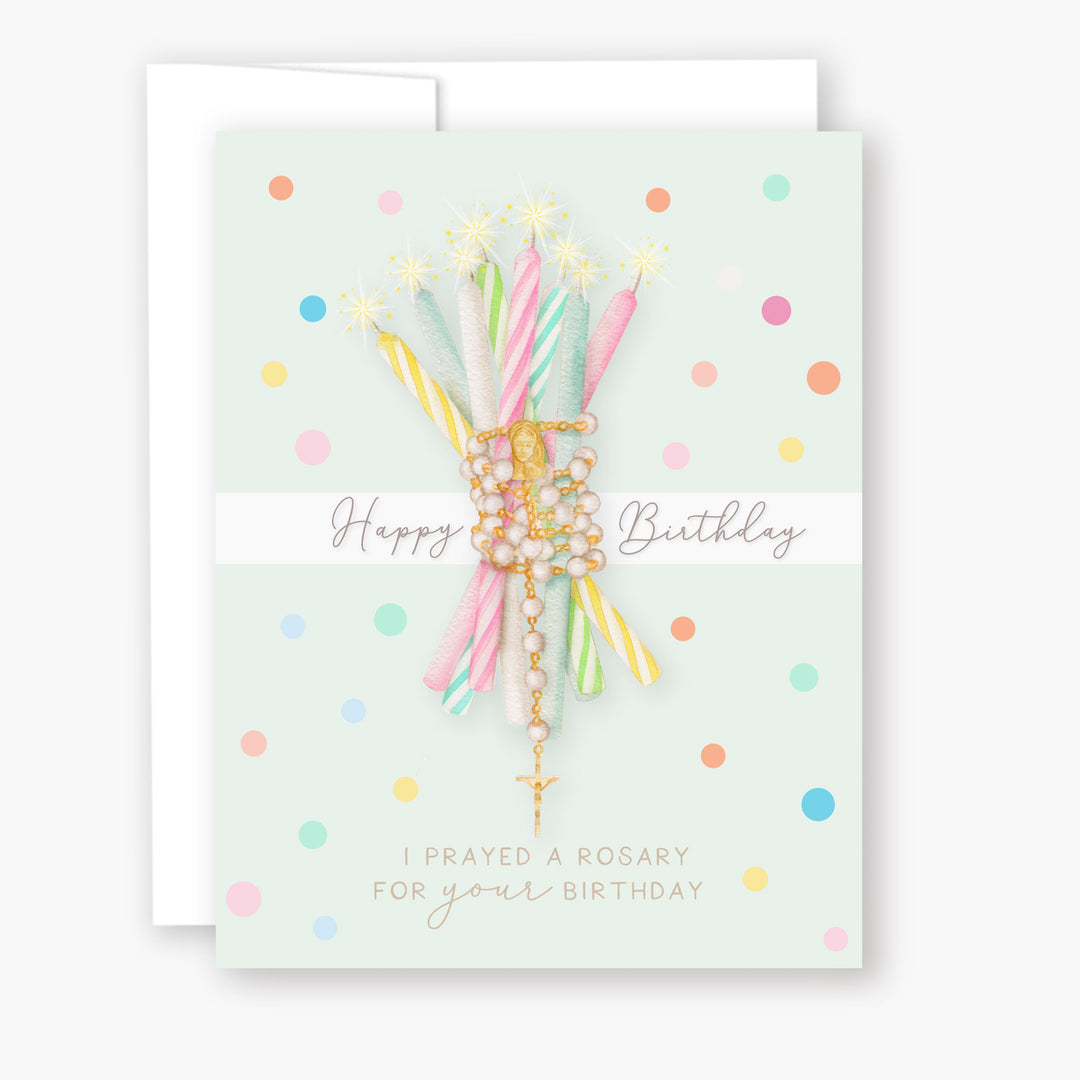 Birthday rosary (candle card)