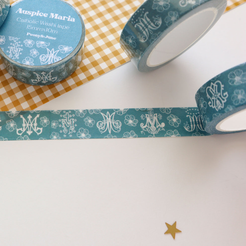 Auspice Maria washi tape, single roll