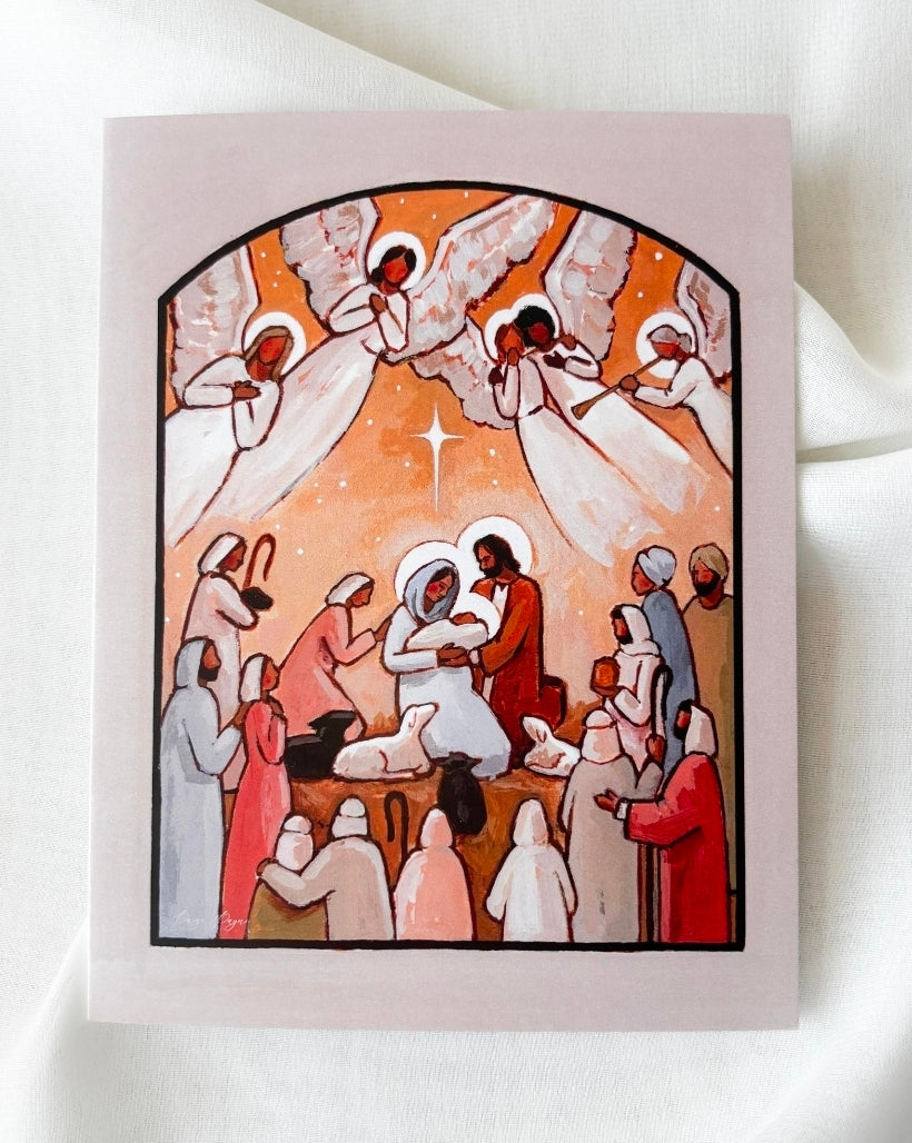 Joy to the World greeting card (single card) and envelope
