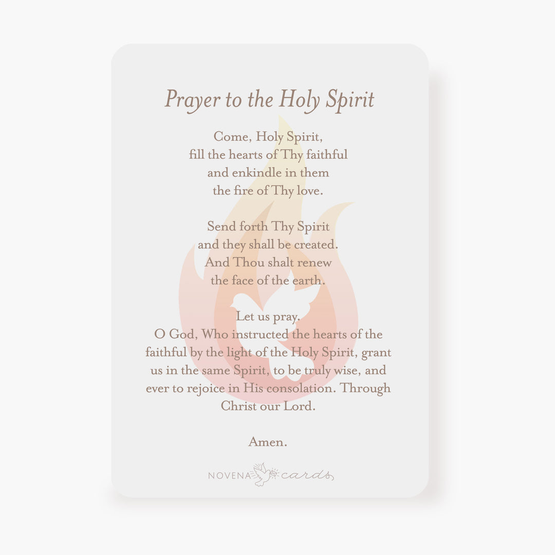 Holy Spirit prayer card