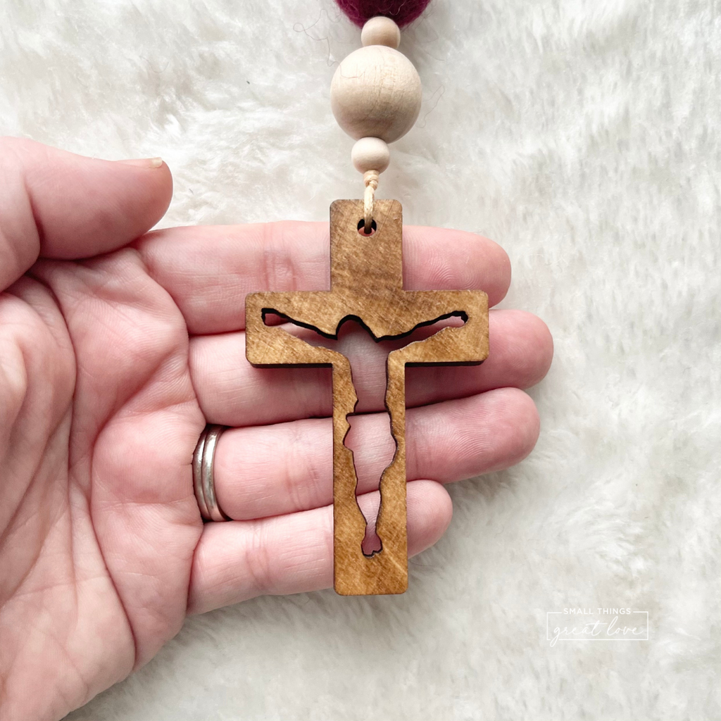 Mini Totus Tuus wall rosary