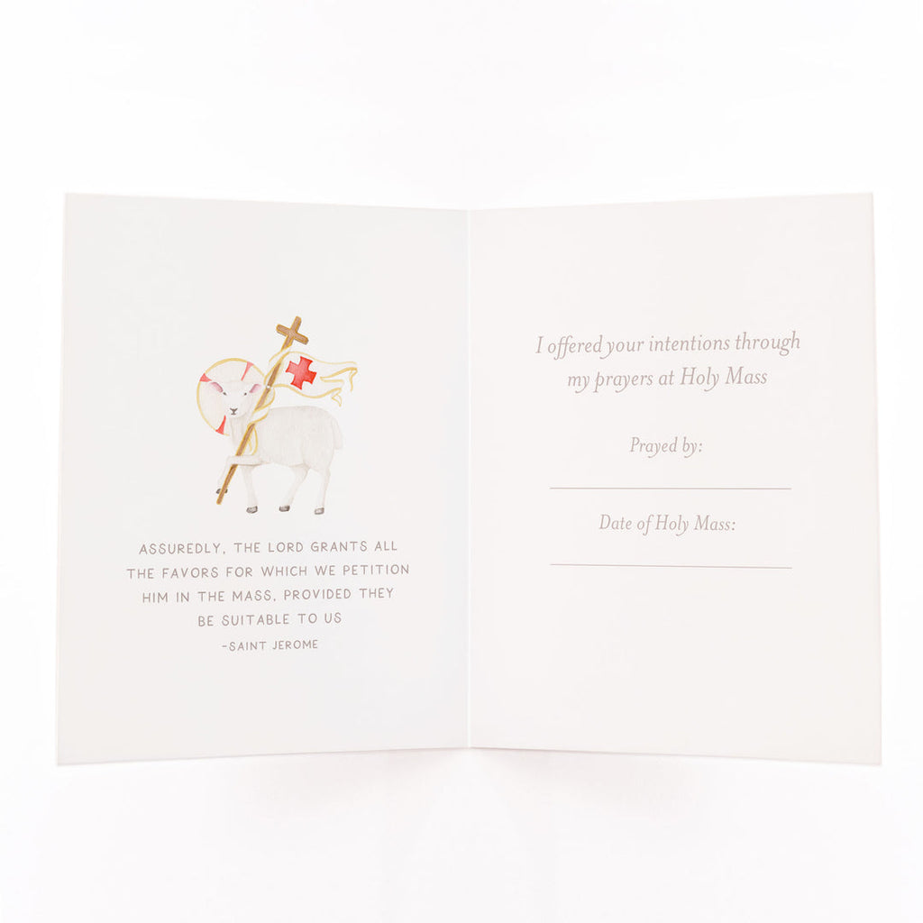 "I Prayed for you at Mass" Card | White