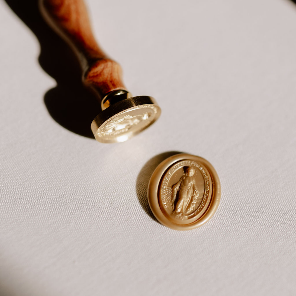 Catholic Wax Seal Stamps, Miraculous Medal (front)