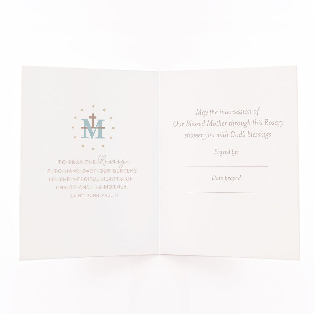 Rosary card (blue)