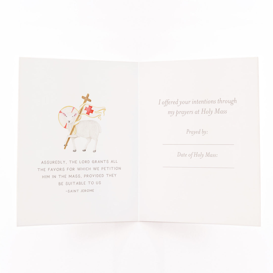 "I Prayed for you at Mass" Card | Light Blue