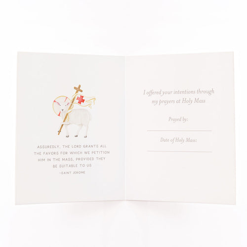 "I Prayed for you at Mass" Card | Light Blue