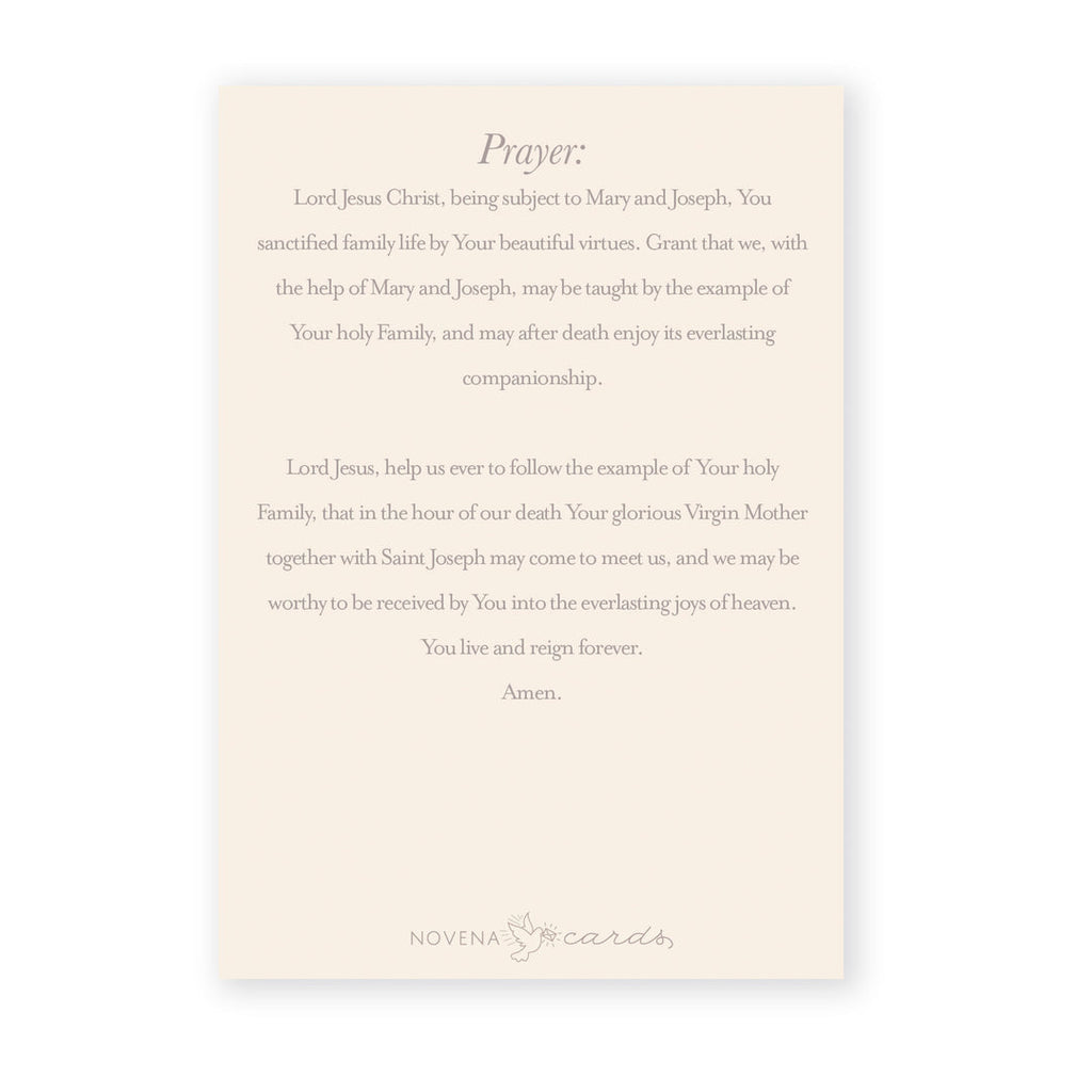 Holy Family novena prayer card