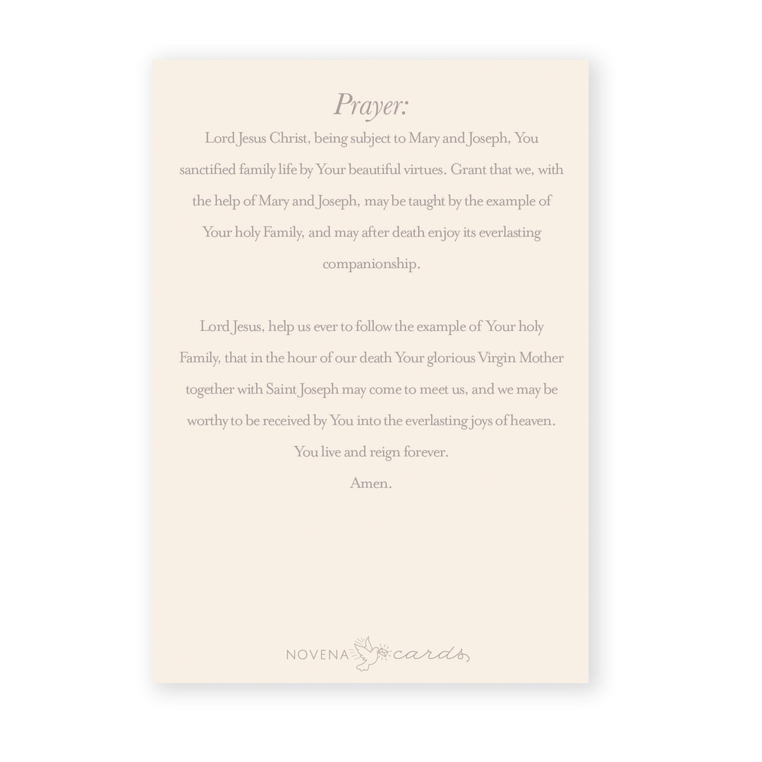 Holy Family novena prayer card