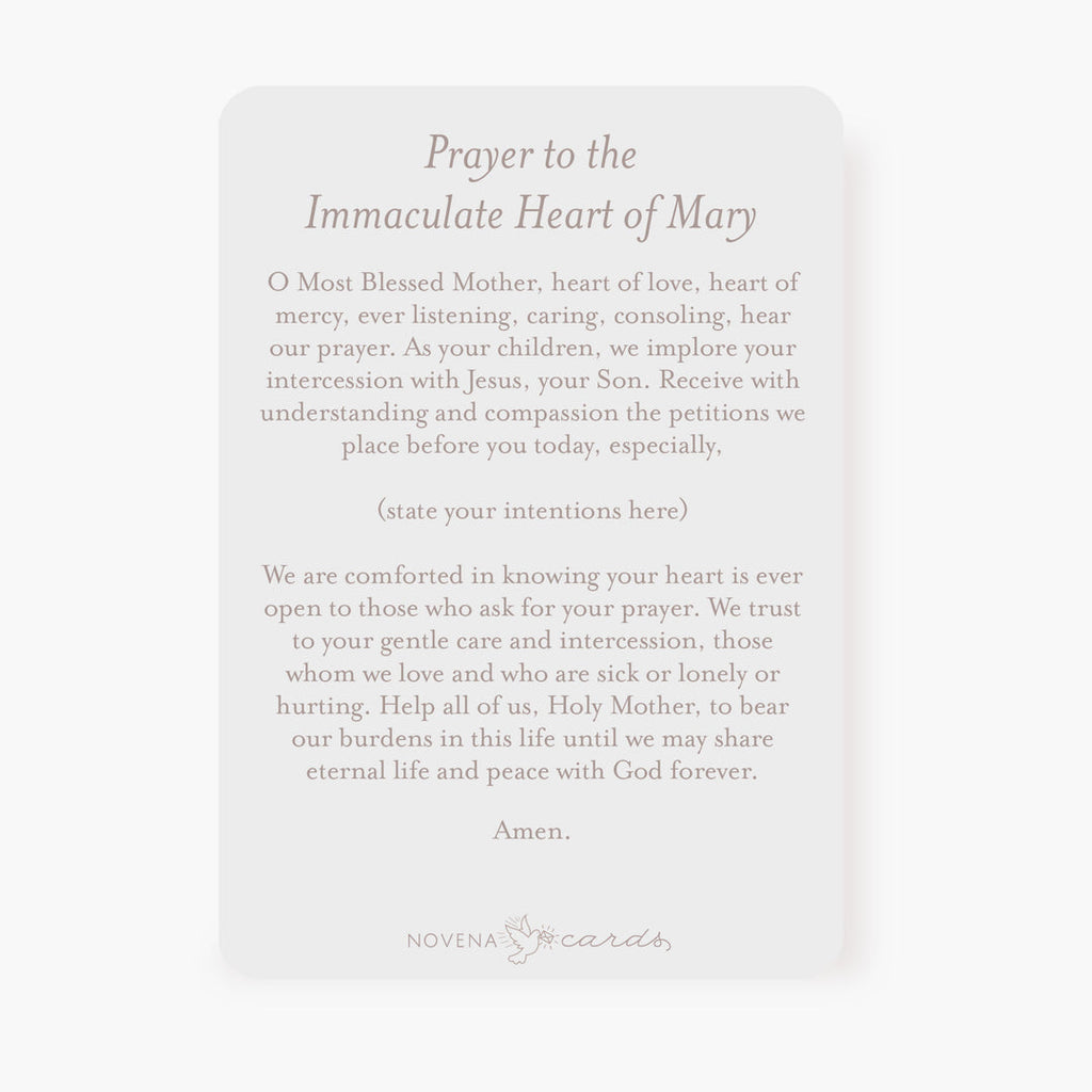 Immaculate Heart of Mary prayer card