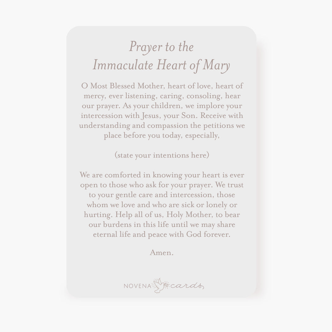 Immaculate Heart of Mary prayer card
