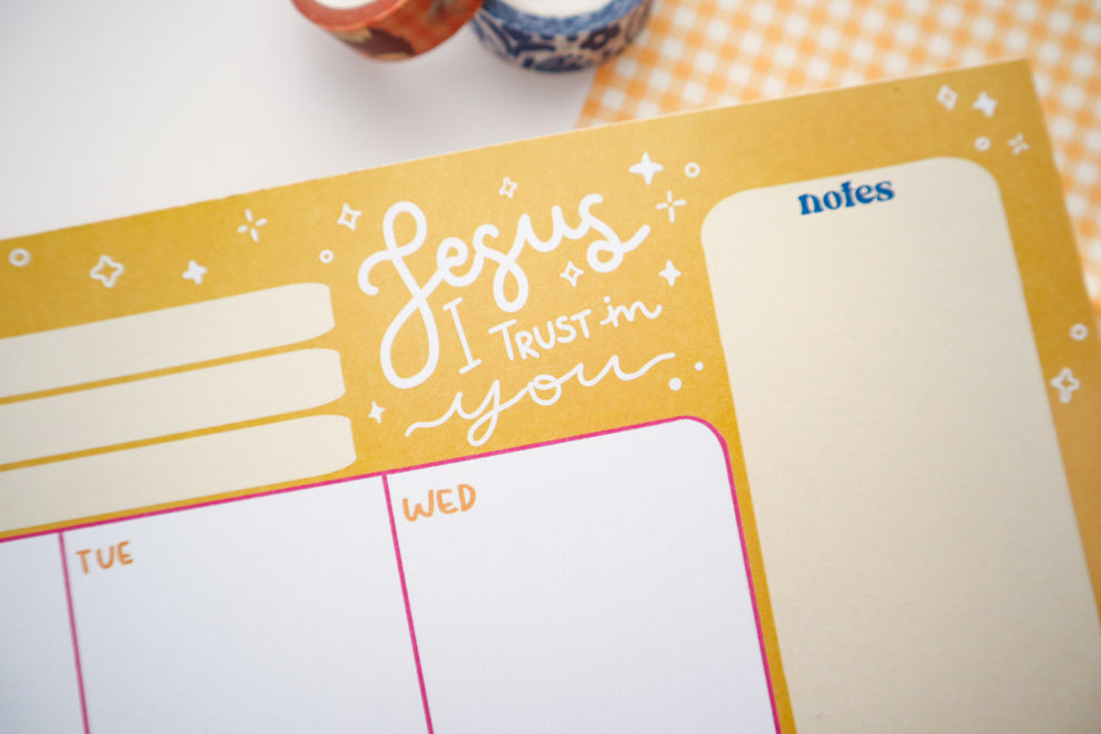 Divine Mercy weekly planner notepad