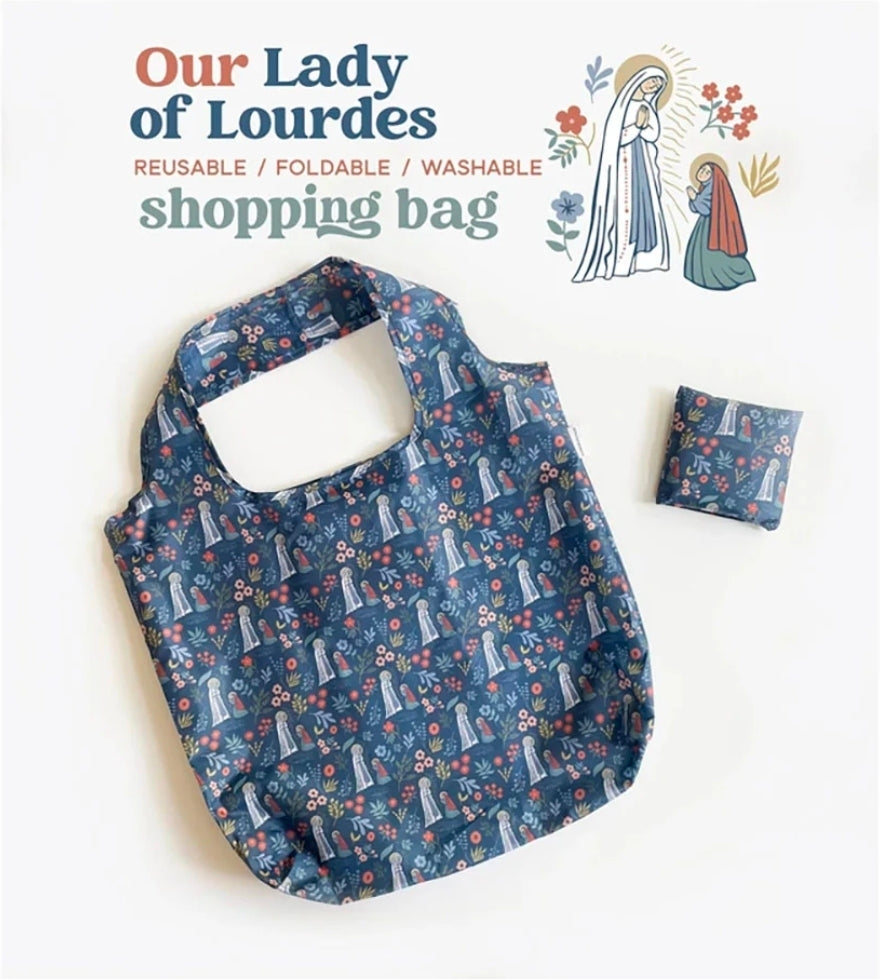 Our Lady of Lourdes reusable shopping bag