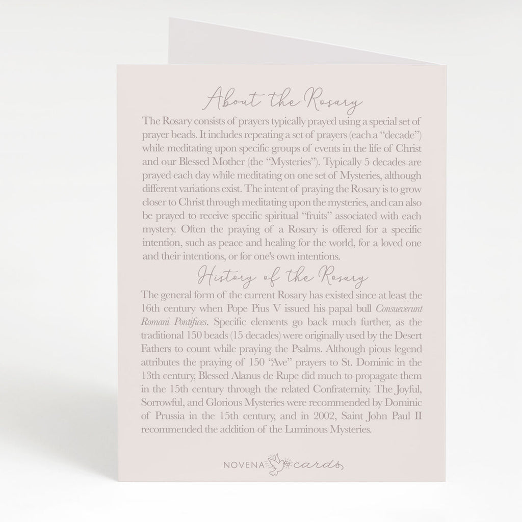 Rosary card (beige)