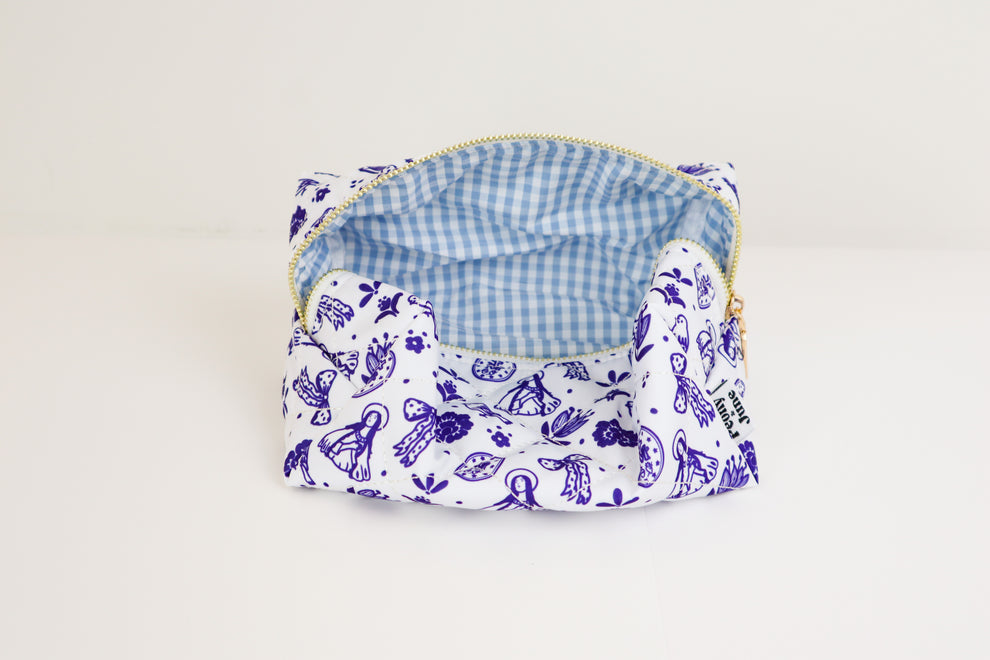 Marian quilted bag (blue/white)