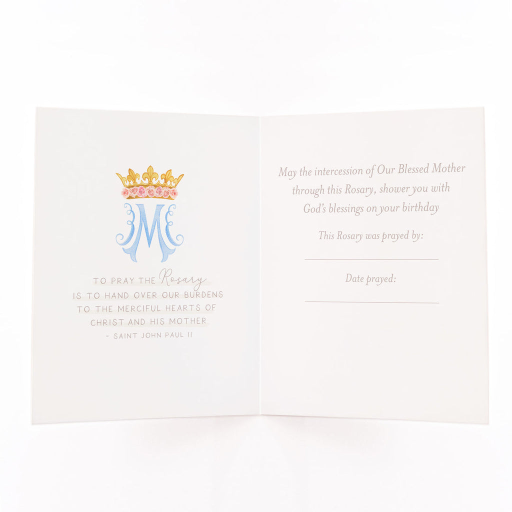 Birthday rosary card (sprinkles)