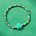 Holy Water Shamrock Charm Bracelet in Ombre
