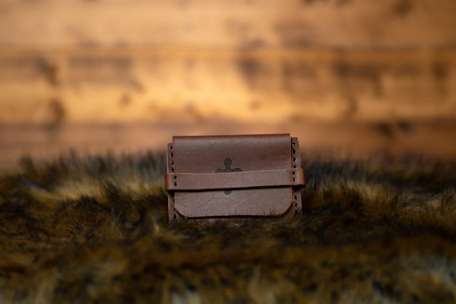 Men's OréMoose leather rosary pouch