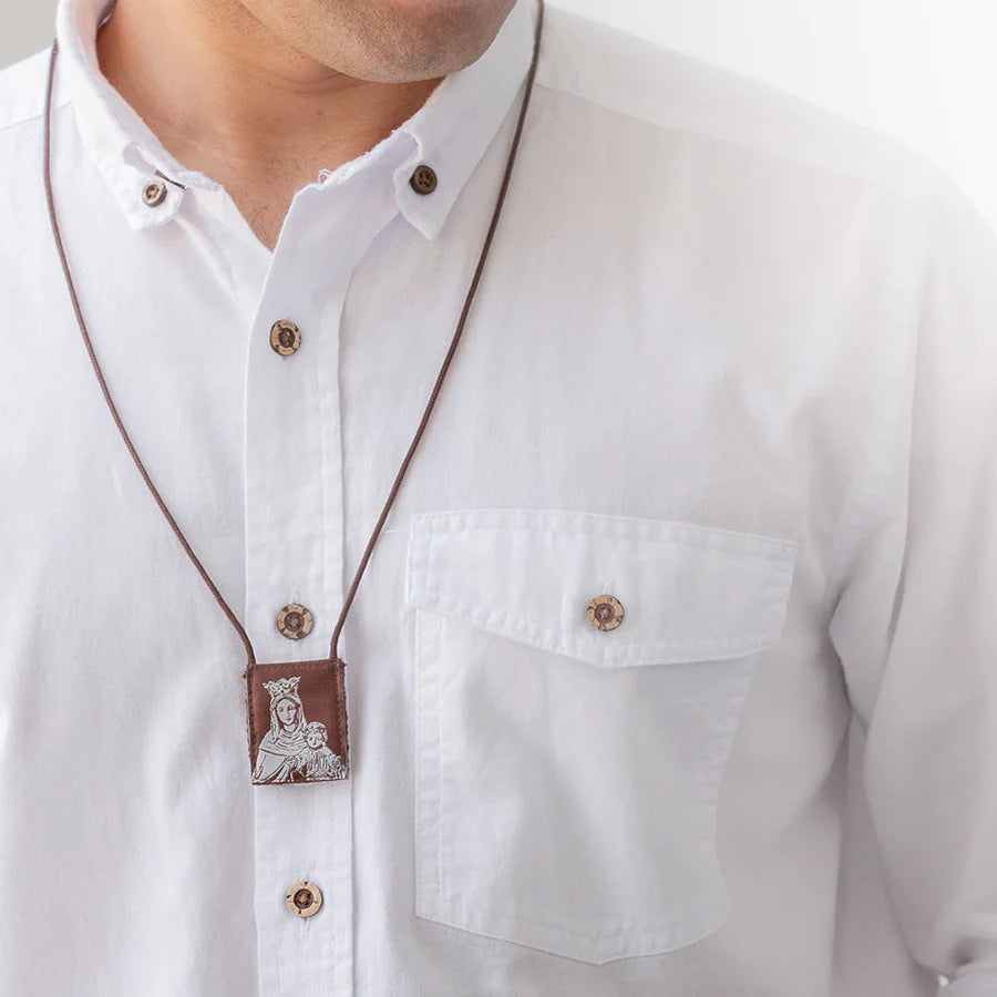 OLMC Crown of Stars | Our Lady of Mt. Carmel Premium Brown Scapular