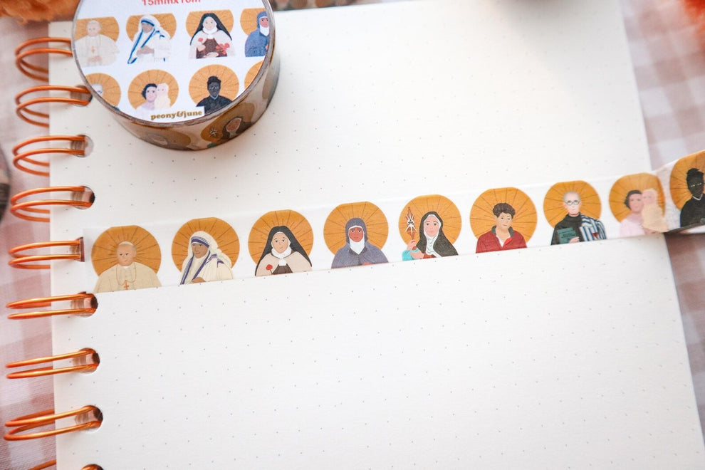 Catholic saints washi tape, single roll