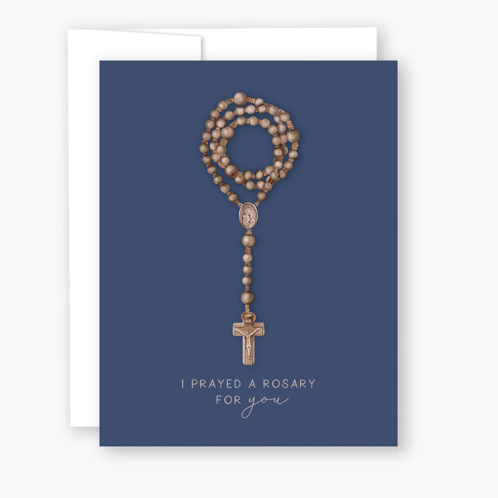 Rosary card (blue)