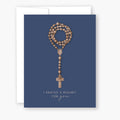 Rosary card (blue)