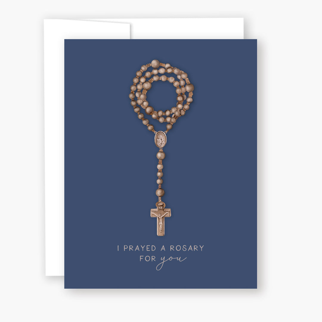 Rosary card (blue)