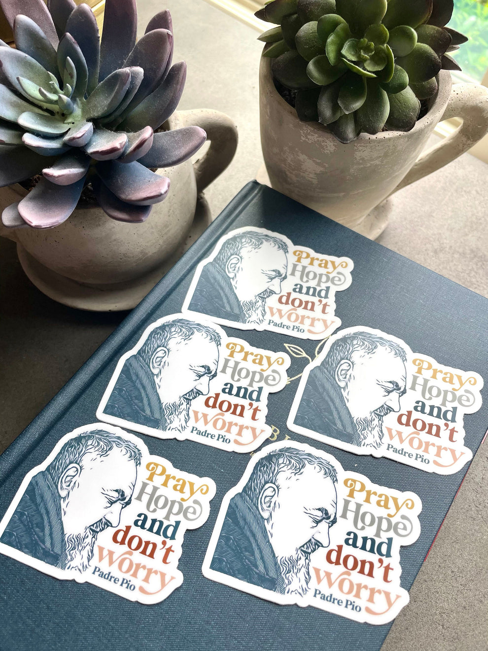 Padre Pio waterproof sticker